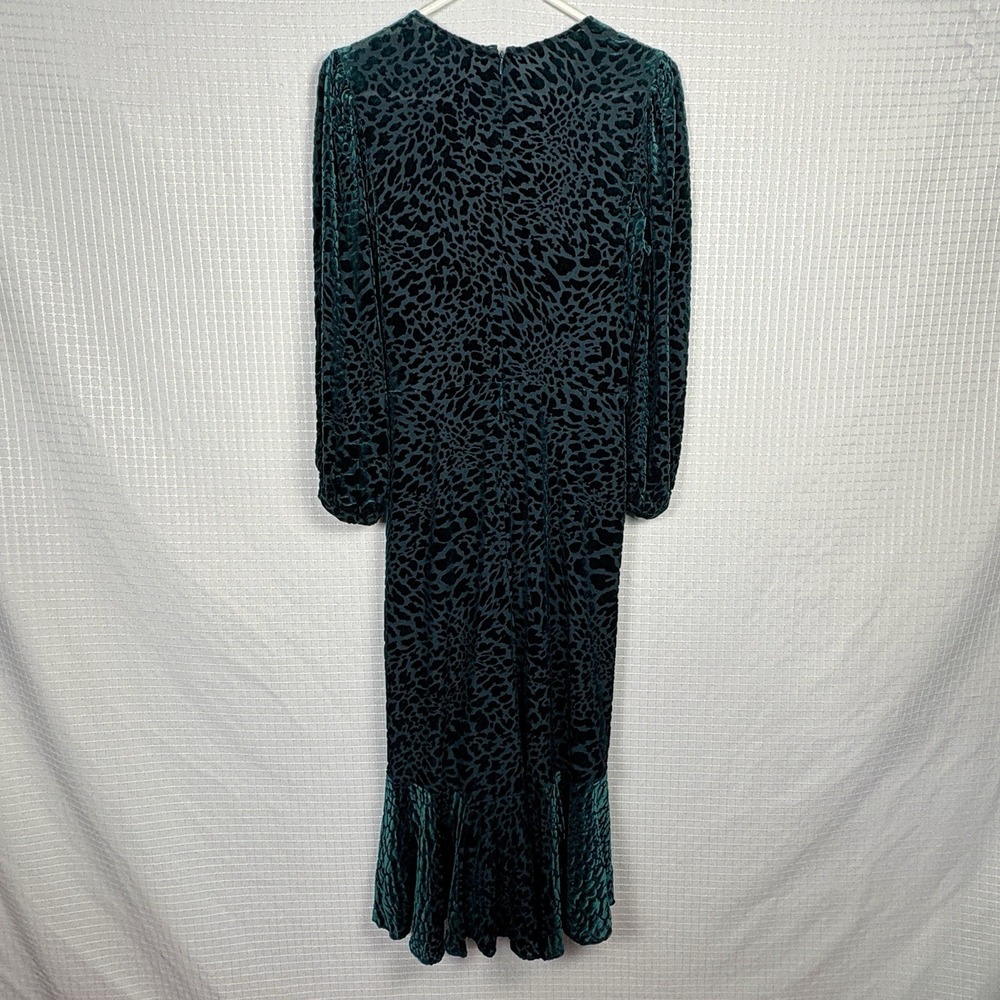 Calvin Klein‎ Velvet Burnout Faux Wrap Dress Womens 6 Party Holiday Event NYE - Picture 2 of 9